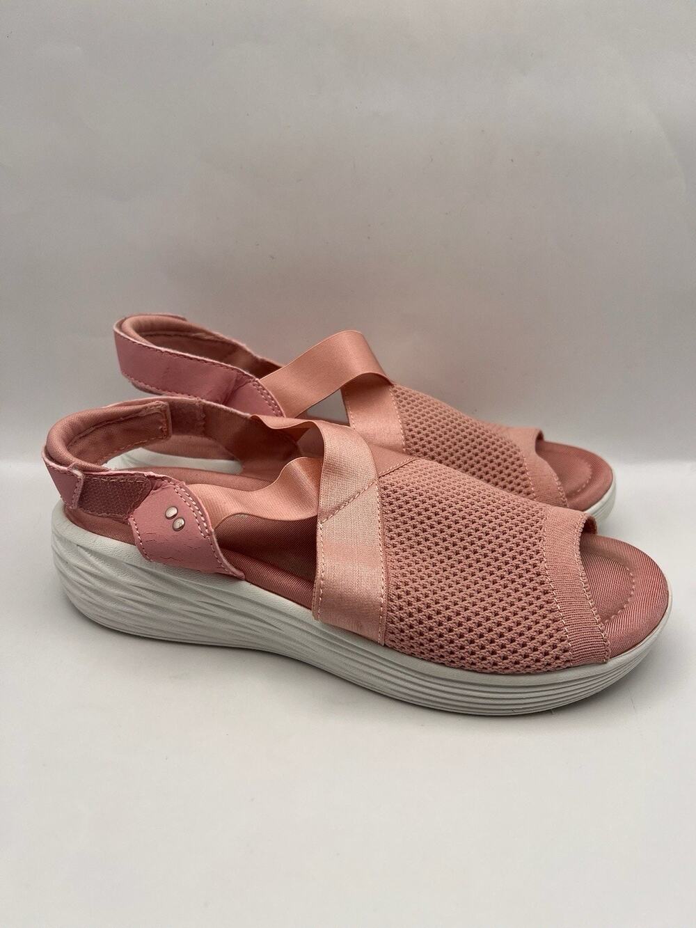 Ryka Nerissa Pink Wedge Sandals Women Size 8